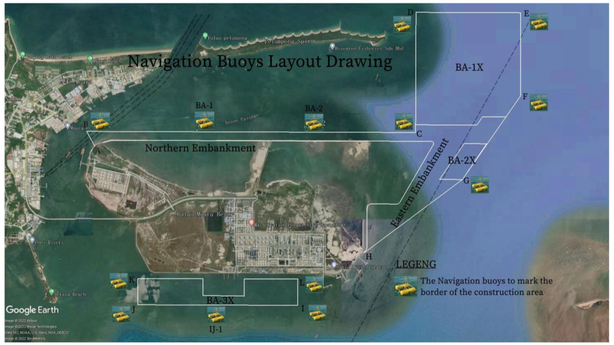 2023官方工程附图：北侧东侧护岸及海上作业区